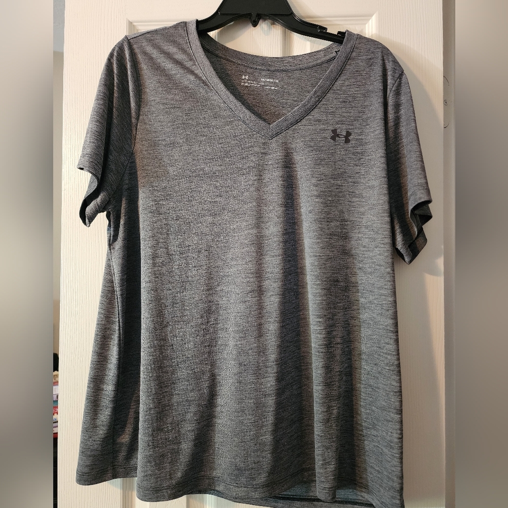 Under Armour Womens Heather Gray HeatGear Tee